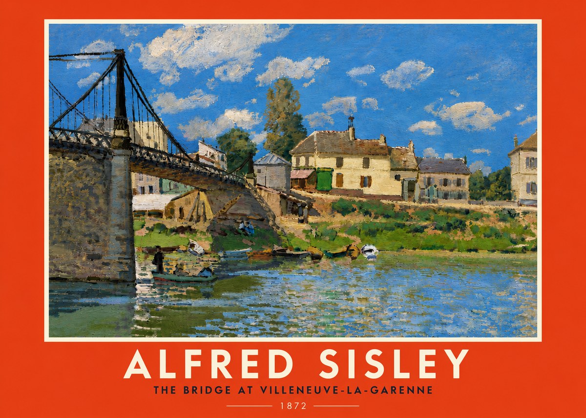 Sisley The Bridge at Villeneuve-la-garenne I No6 - Juliste