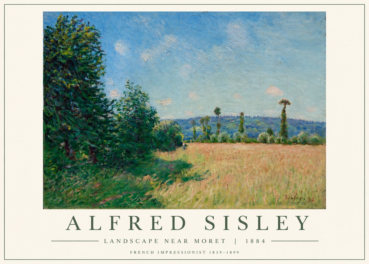 Sisley Landscape Near Moret, 1884 No3 - Juliste