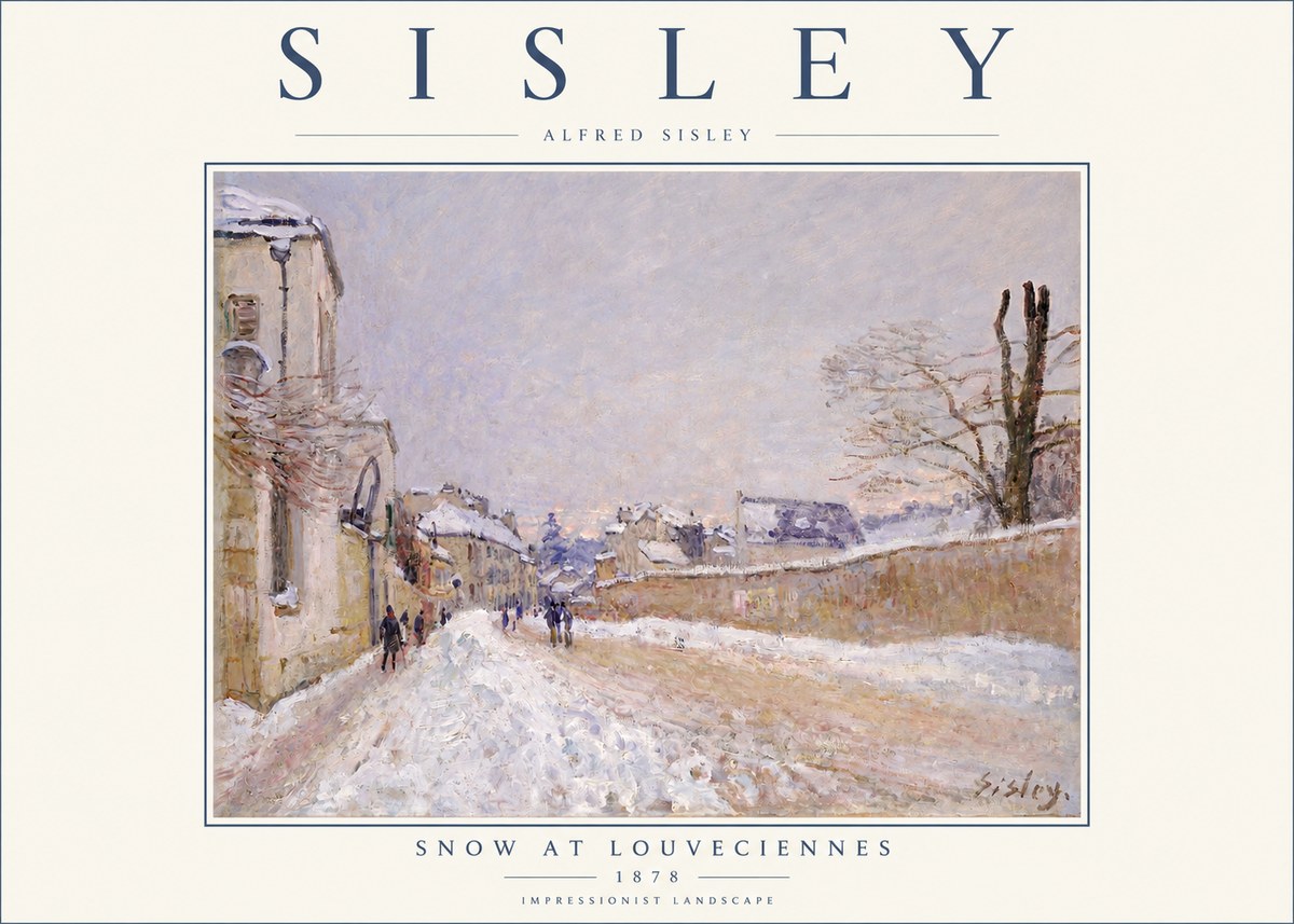 Sisley Snow at Louveciennes No2 - Juliste
