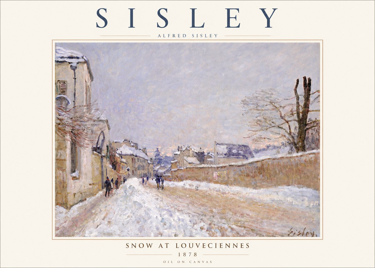 Sisley Snow at Louveciennes No3 - Juliste