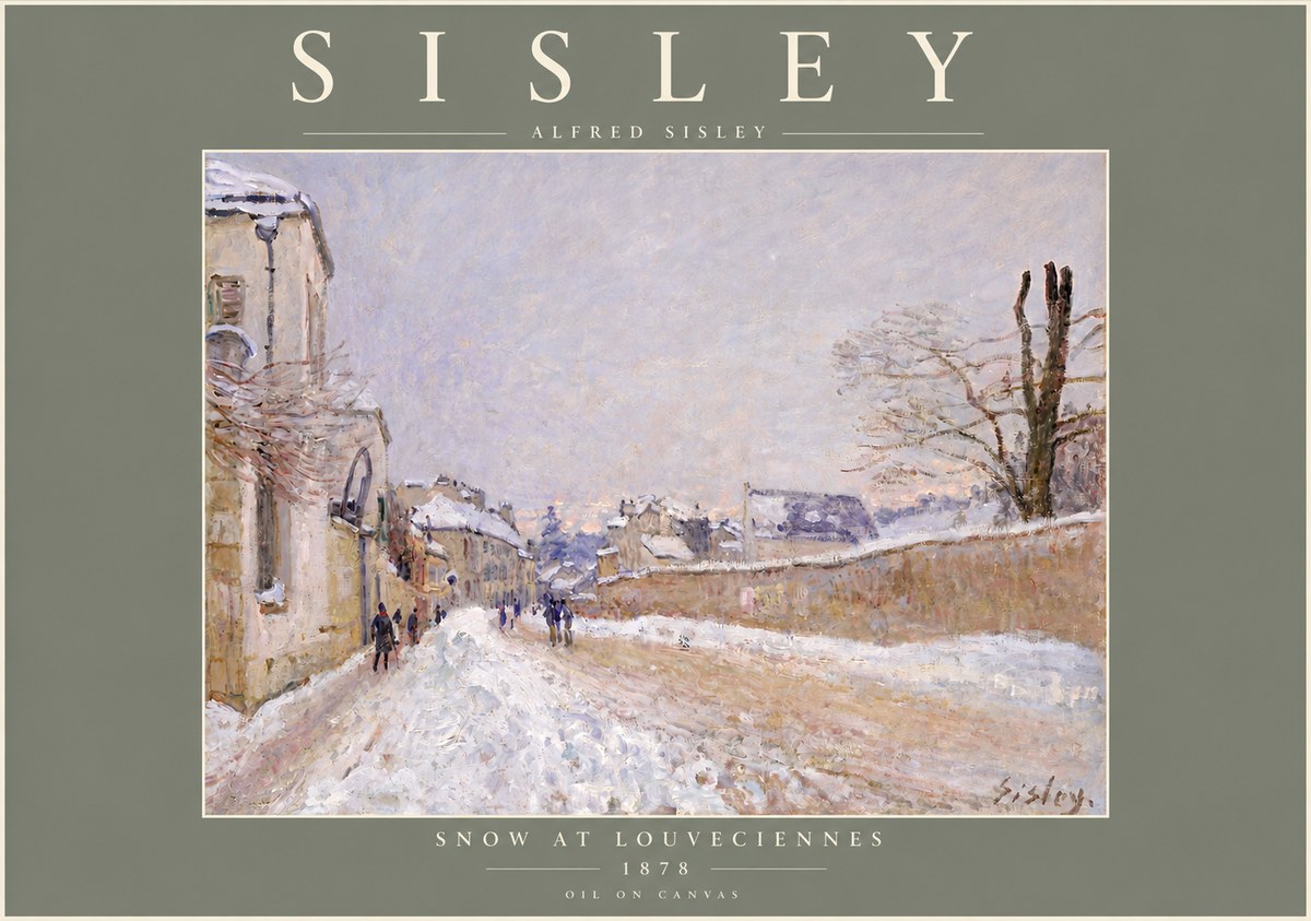 Sisley Snow at Louveciennes No4 - Juliste