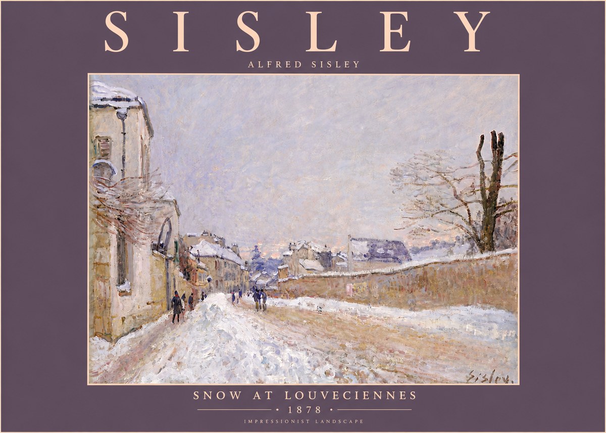 Sisley Snow at Louveciennes No5 - Juliste