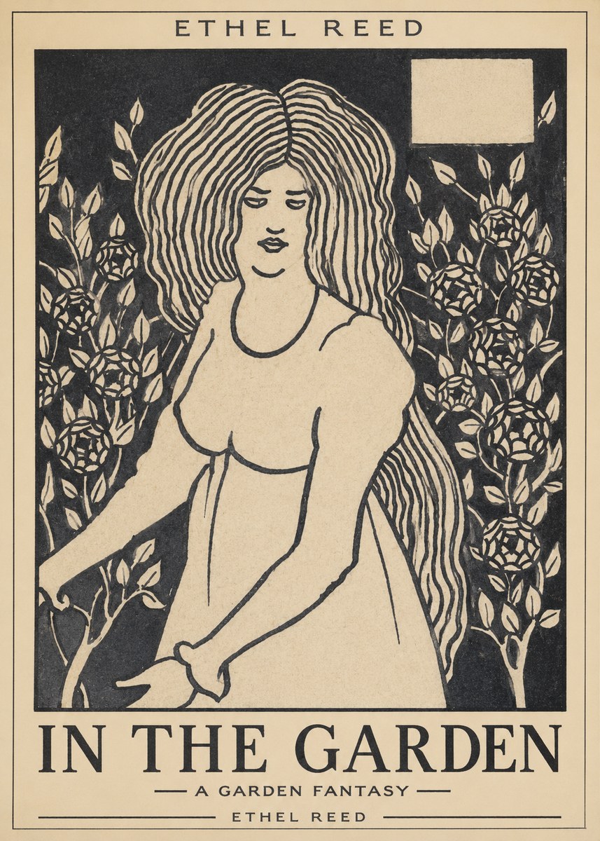 Ethel Reed In the Garden No1 - Juliste