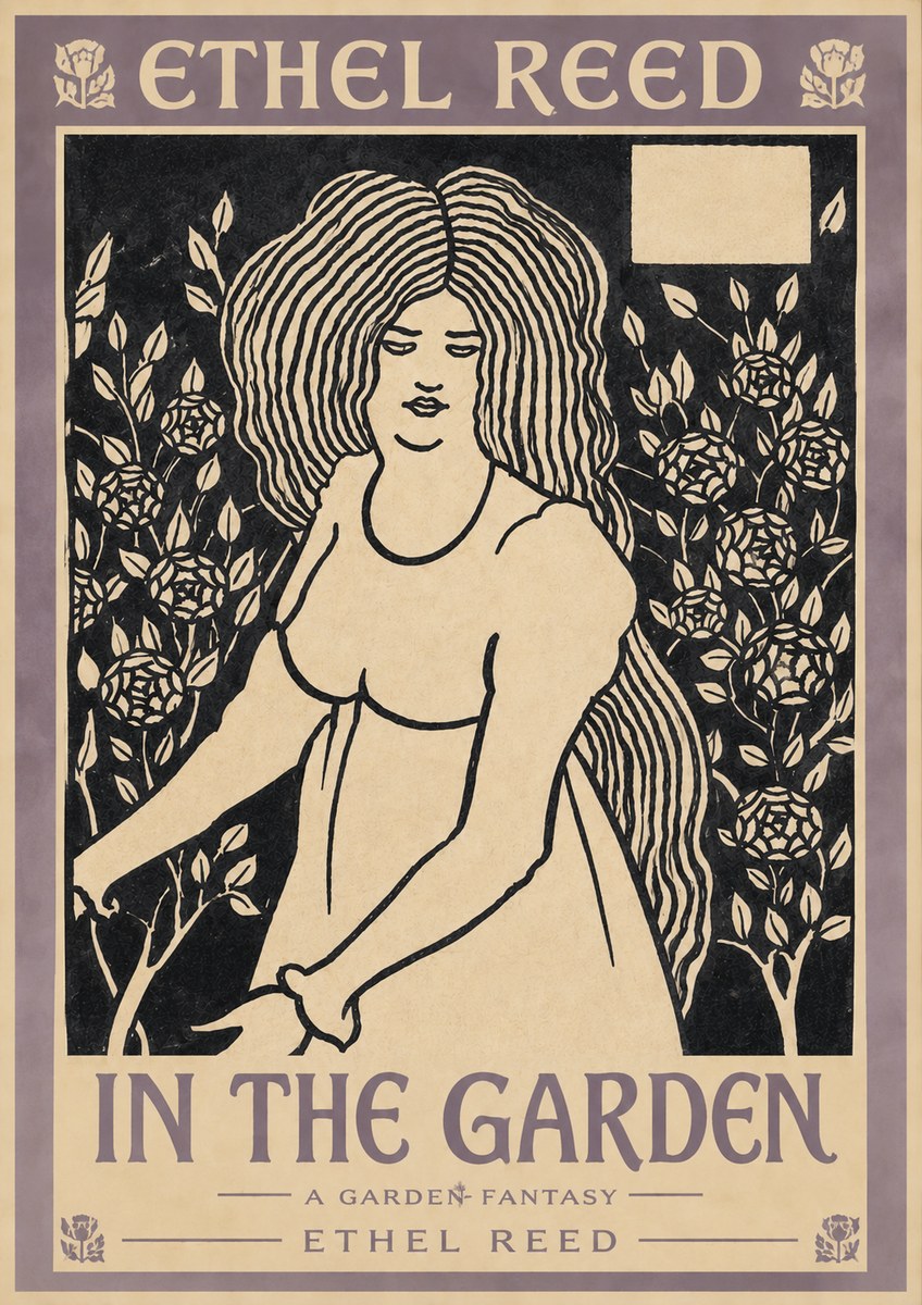 Ethel Reed In the Garden No3 - Juliste