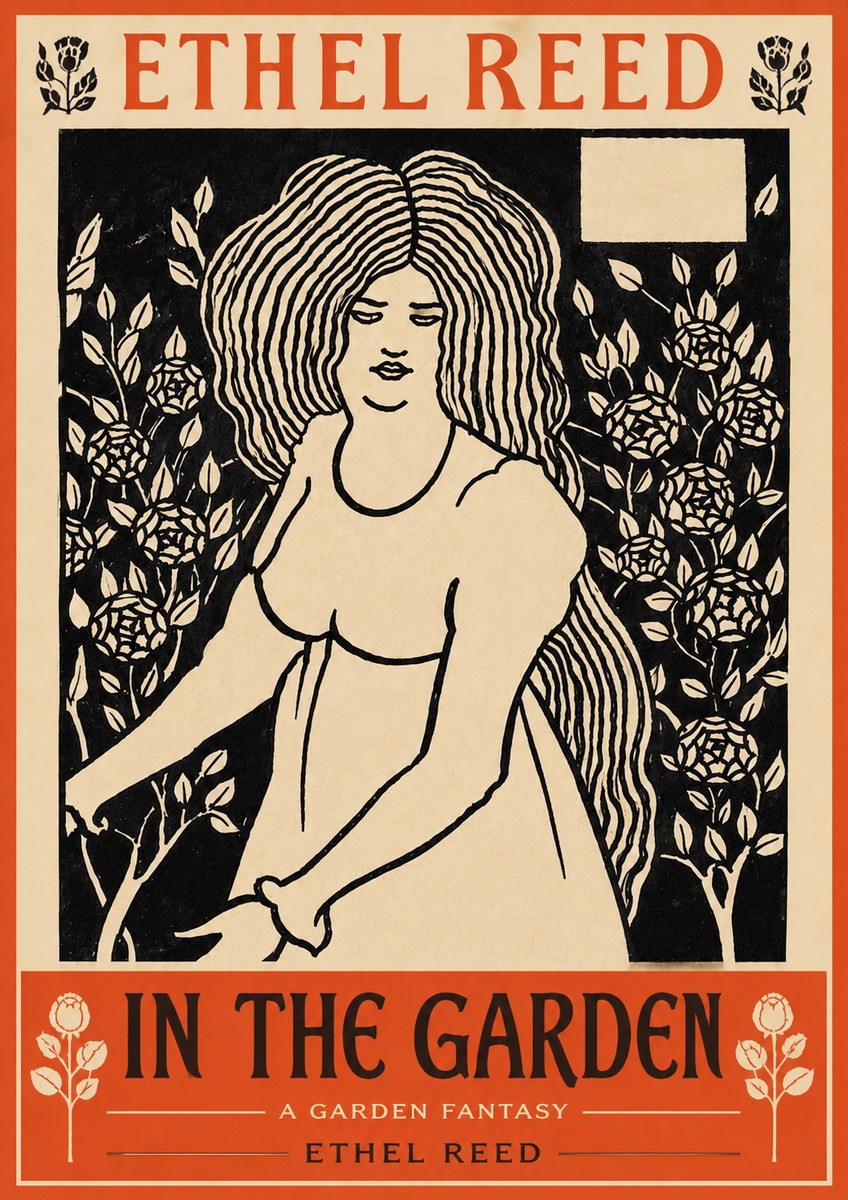 Ethel Reed In the Garden No4 - Juliste