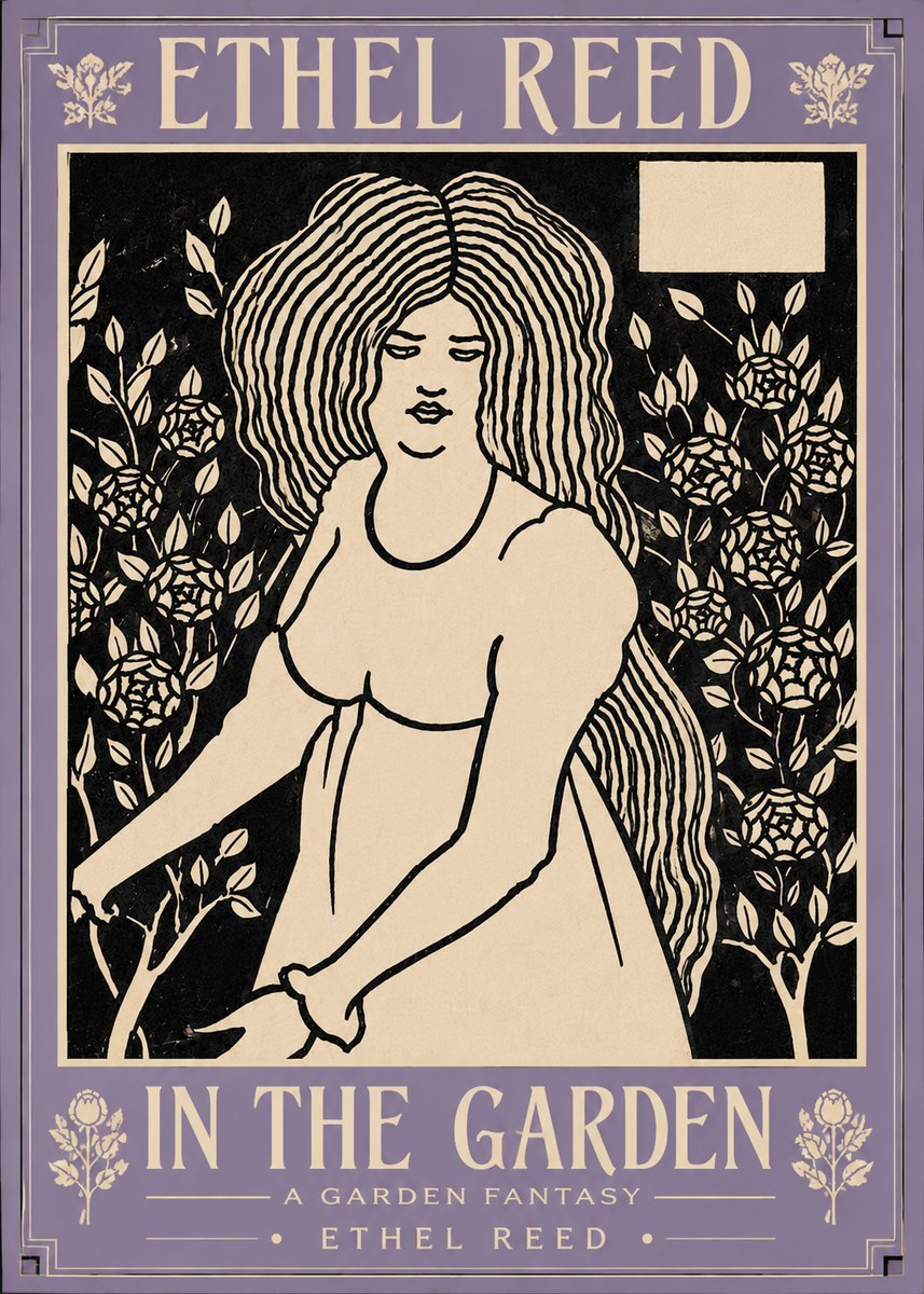 Ethel Reed In the Garden No5 - Juliste
