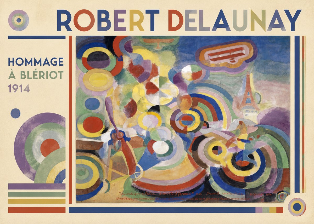 Robert Delaunay Hommage À Blériot 1914 No1 - Juliste
