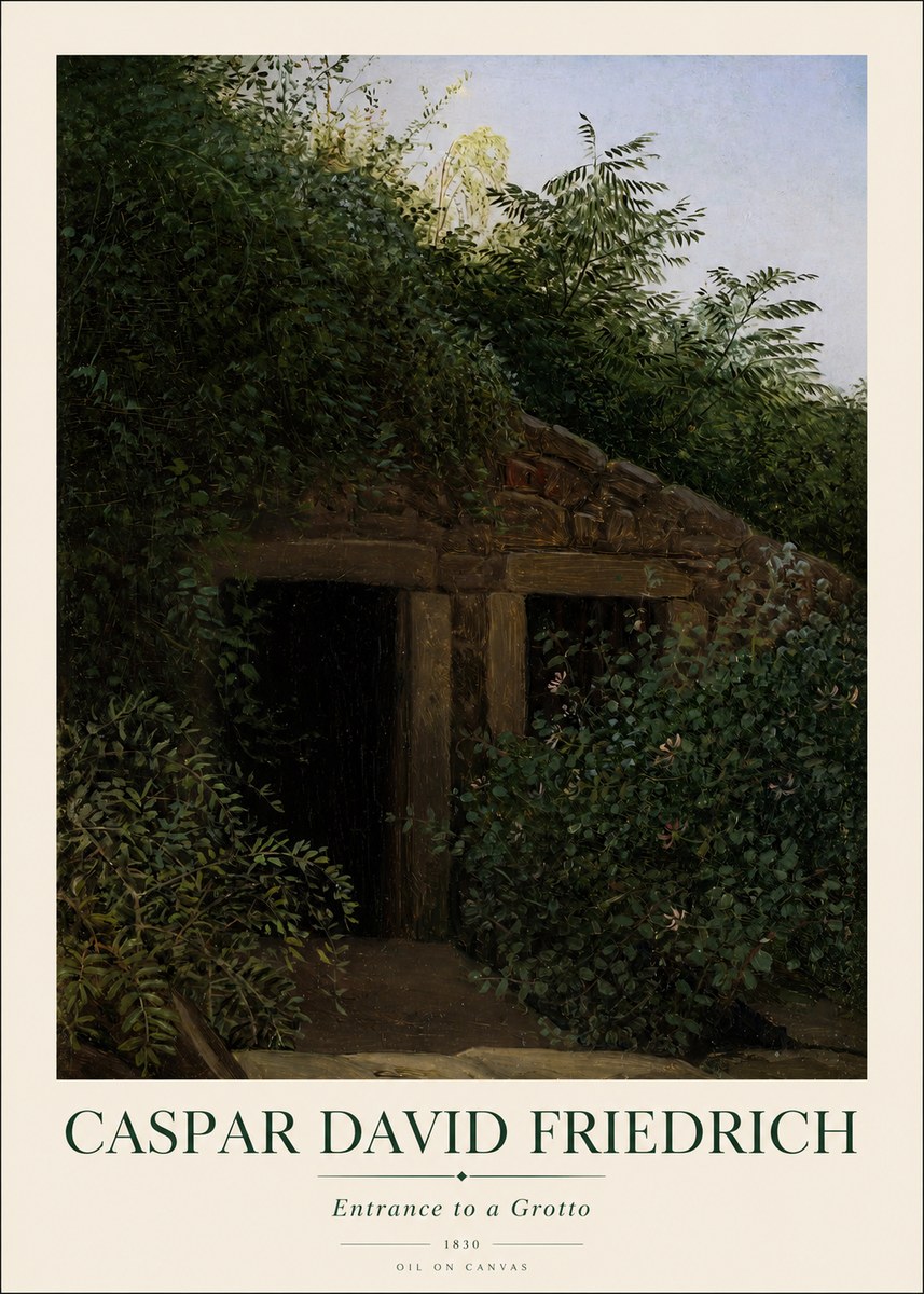 Caspar David Friedrich Entrance to a Grotto No1 - Juliste