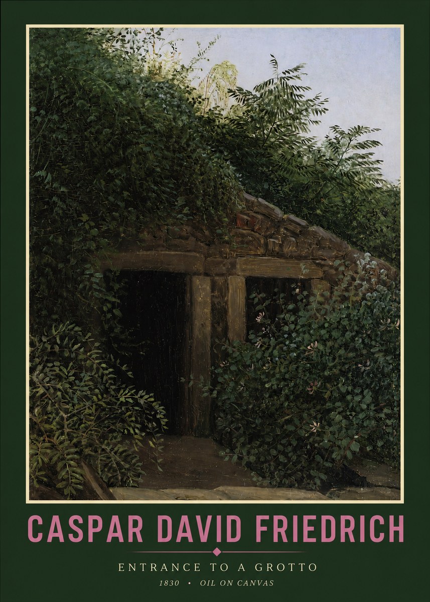 Caspar David Friedrich Entrance to a Grotto No2 - Juliste
