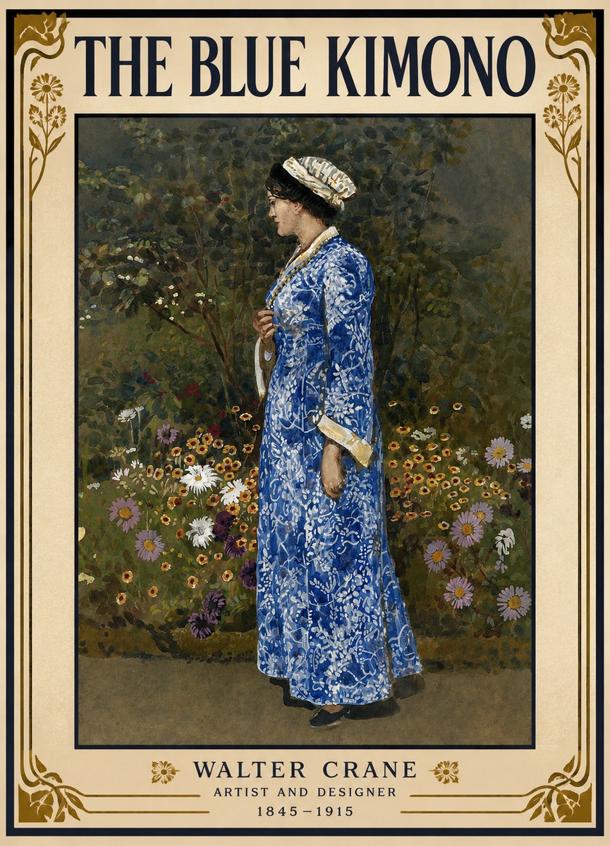 Walter Crane A Summer Garden No2 - Juliste