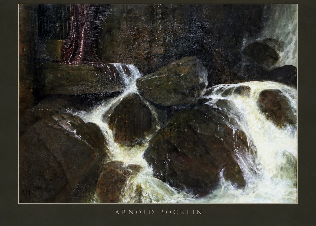 Arnold Böcklin The Nymph of the Waterfall No2 - Juliste