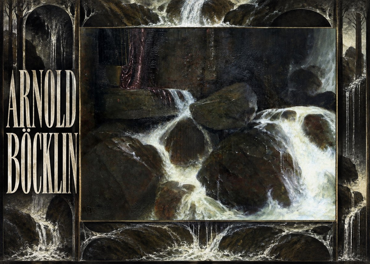 Arnold Böcklin The Nymph of the Waterfall No6 - Juliste