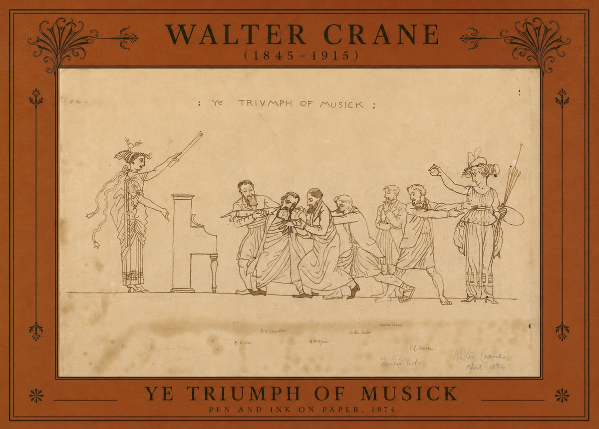 Walter Crane Ye Triumph of Musick No2 - Juliste