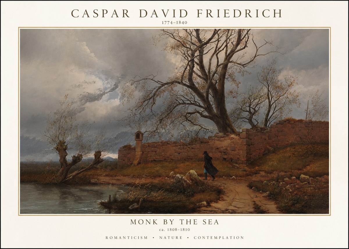 Caspar David Friedrich Autumn Landscape with Ruin No2 - Juliste