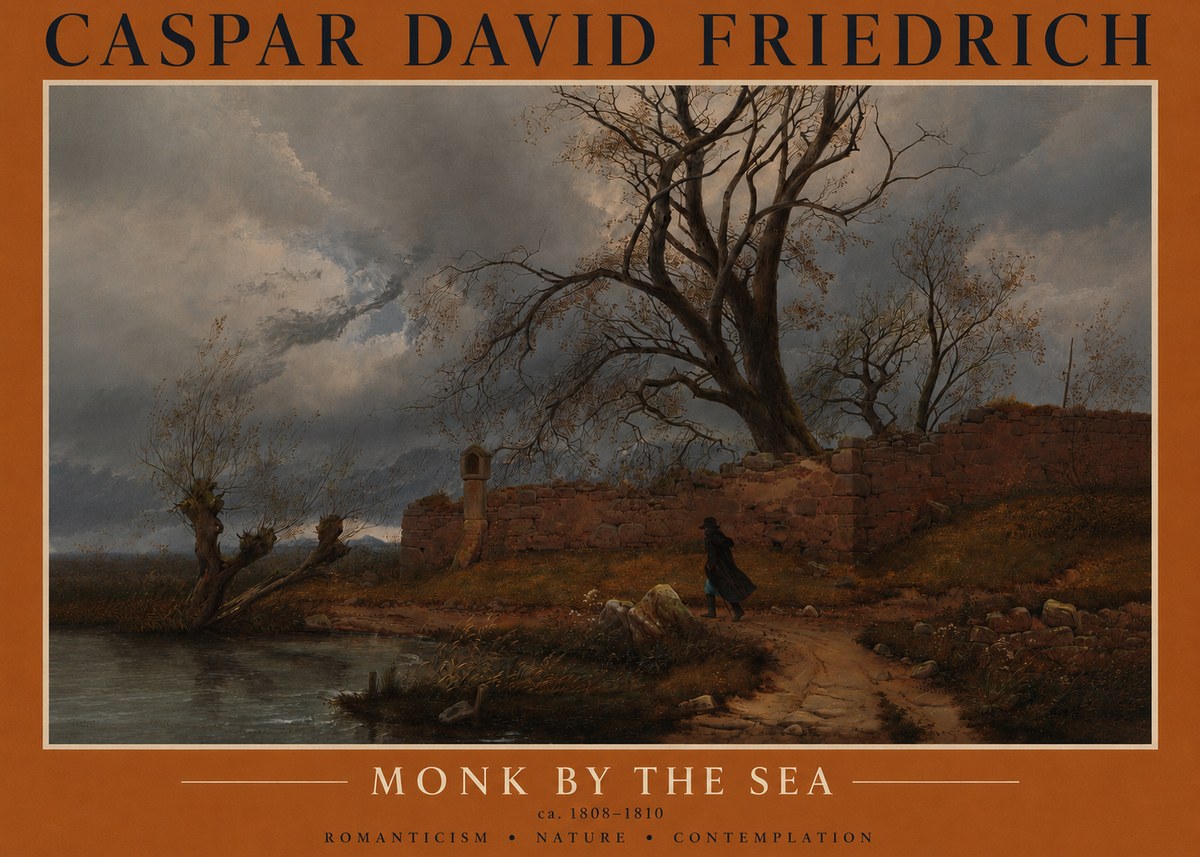 Caspar David Friedrich Autumn Landscape with Ruin No3 - Juliste