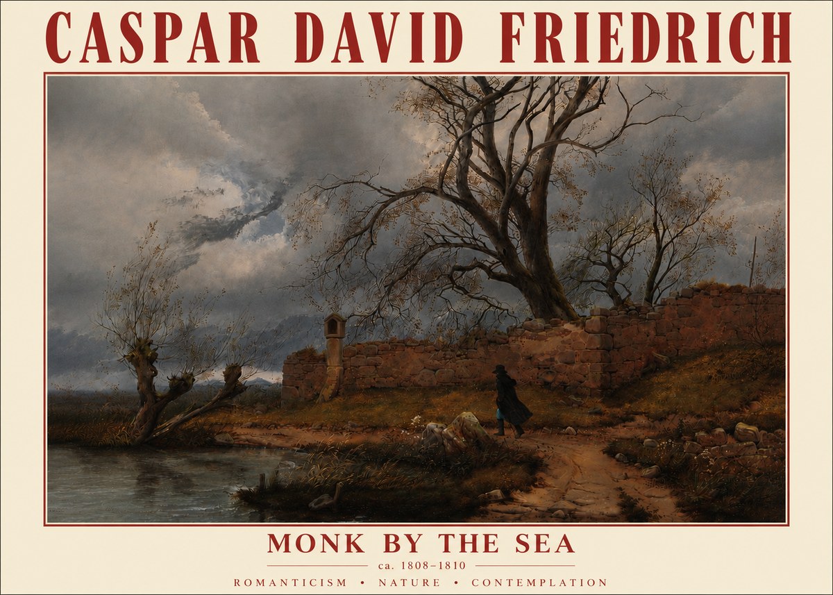 Caspar David Friedrich Autumn Landscape with Ruin No5 - Juliste