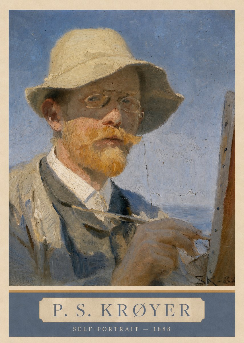 P.S. Krøyer Self-portrait III No3 - Juliste