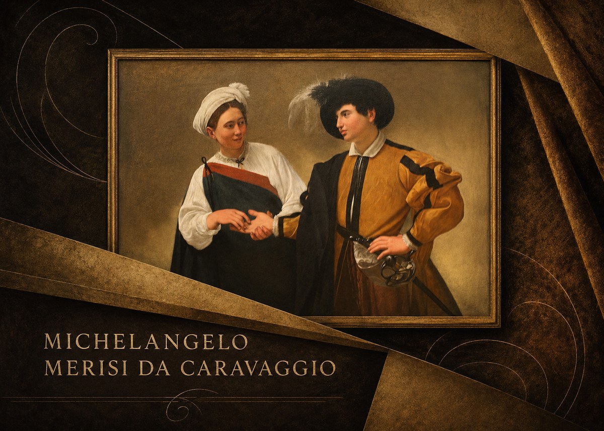 Michelangelo Merisi da Caravaggio The Cardsharps IV No4 - Juliste