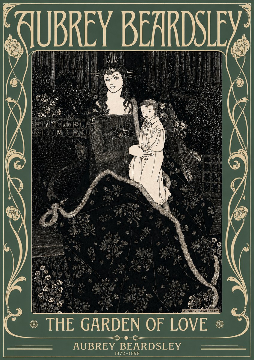 Aubrey Beardsley The Garden of Love No3 - Juliste