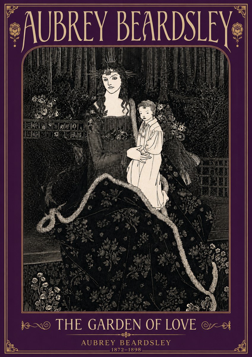 Aubrey Beardsley The Garden of Love No5 - Juliste