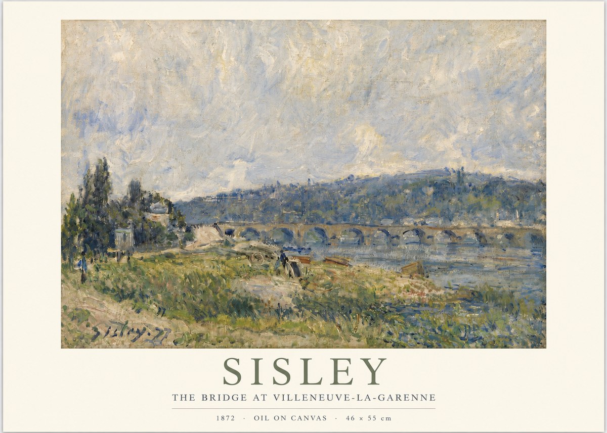 Sisley The Bridge at Villeneuve-la-garenne II No3 - Juliste