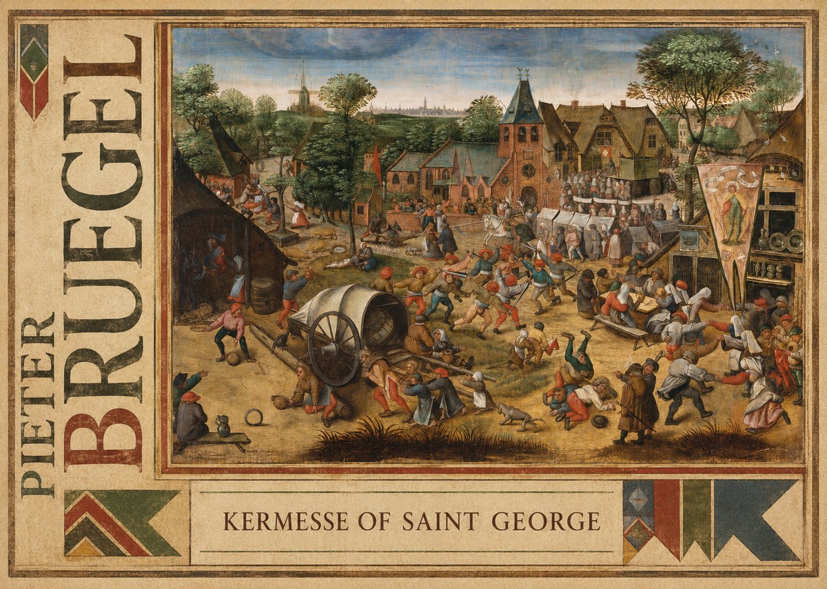 Pieter Bruegel Kermesse of Saint George No2 - Juliste