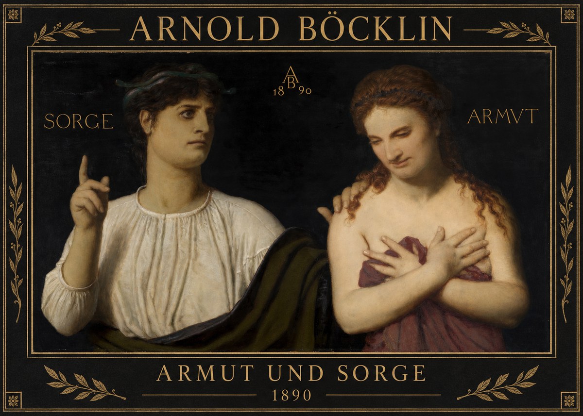 Arnold Böcklin Armut Und Sorge No1 - Juliste