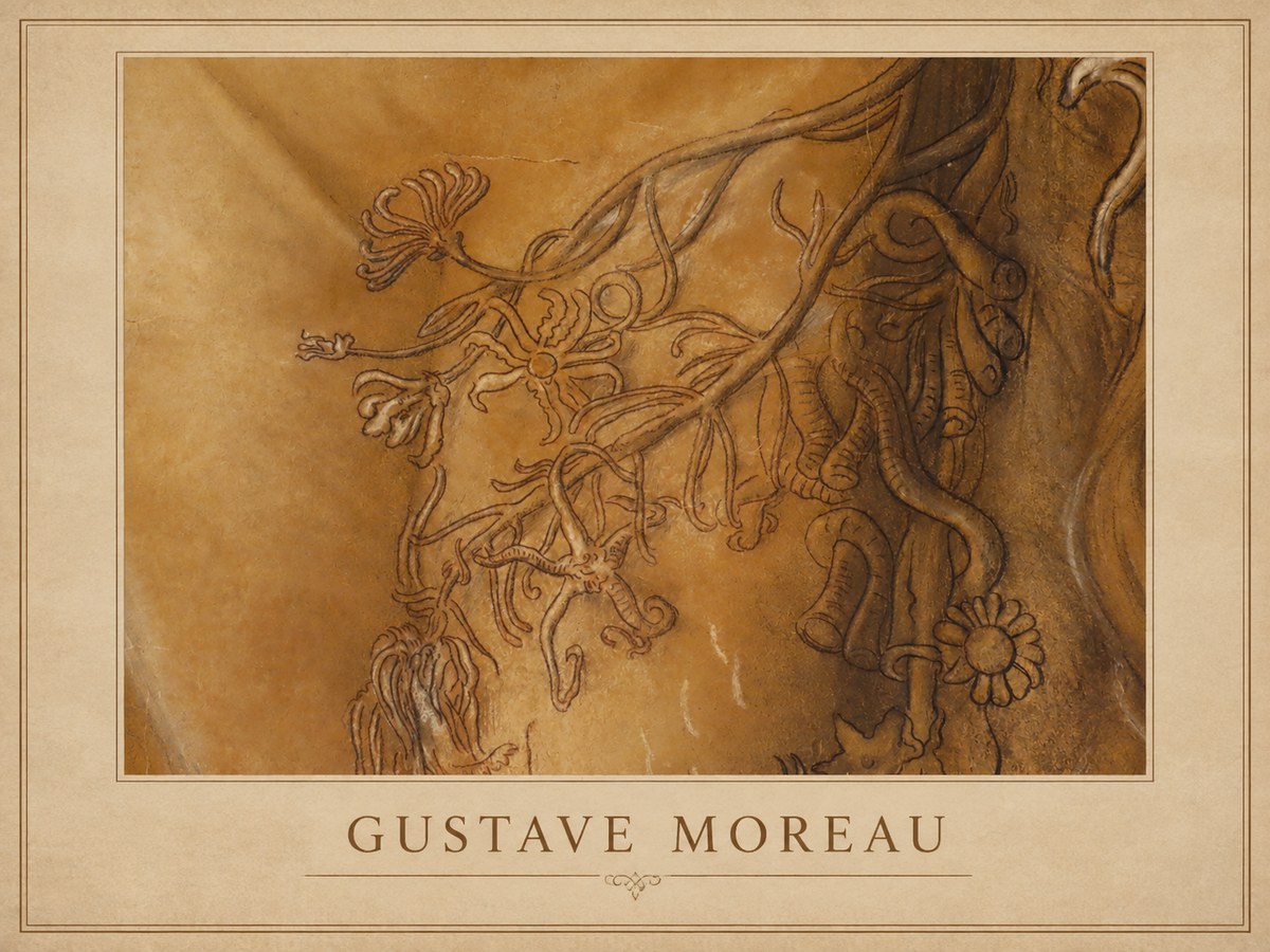 Gustave Moreau Organic Forms Study No1 - Juliste