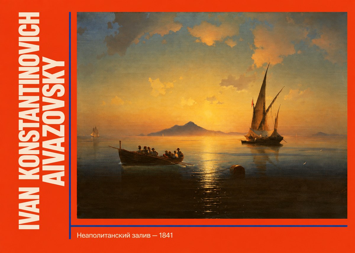 Ivan Konstantinovich Aivazovsky Неаполитанский Залив No2 - Juliste