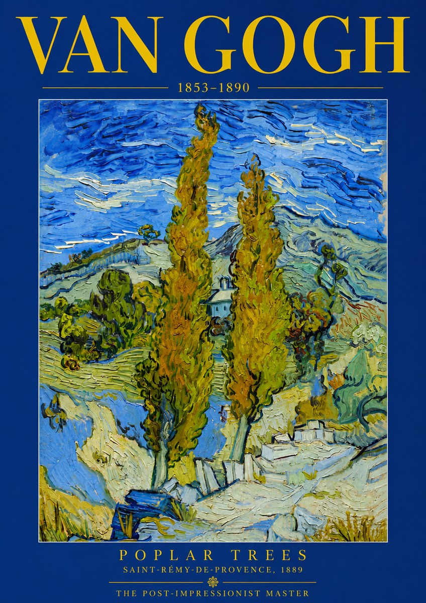 Van Gogh Poplar Trees No4 - Juliste