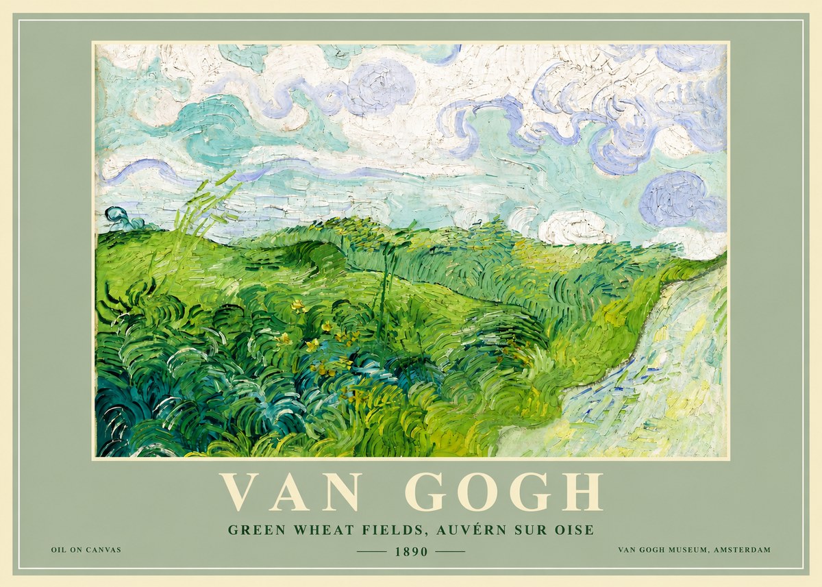 Van Gogh Green Wheat Fields, Auvern Sur Oise No4 - Juliste