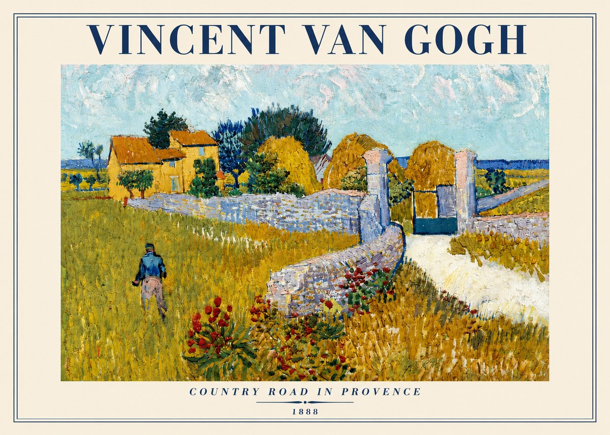 Van Gogh Country Road in Provence I No4 - Juliste