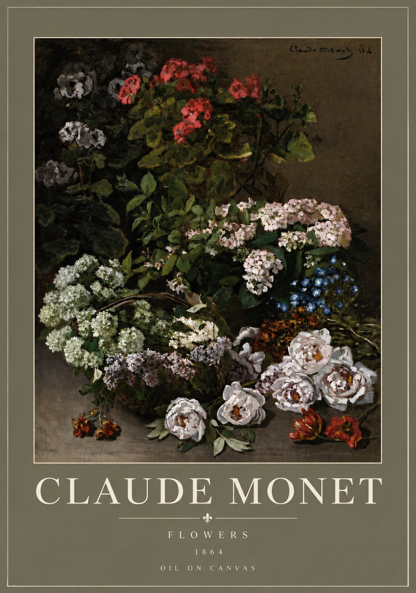 Monet Flowers No4 - Juliste