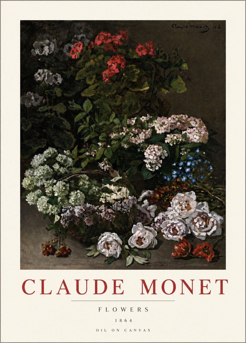 Monet Flowers No6 - Juliste
