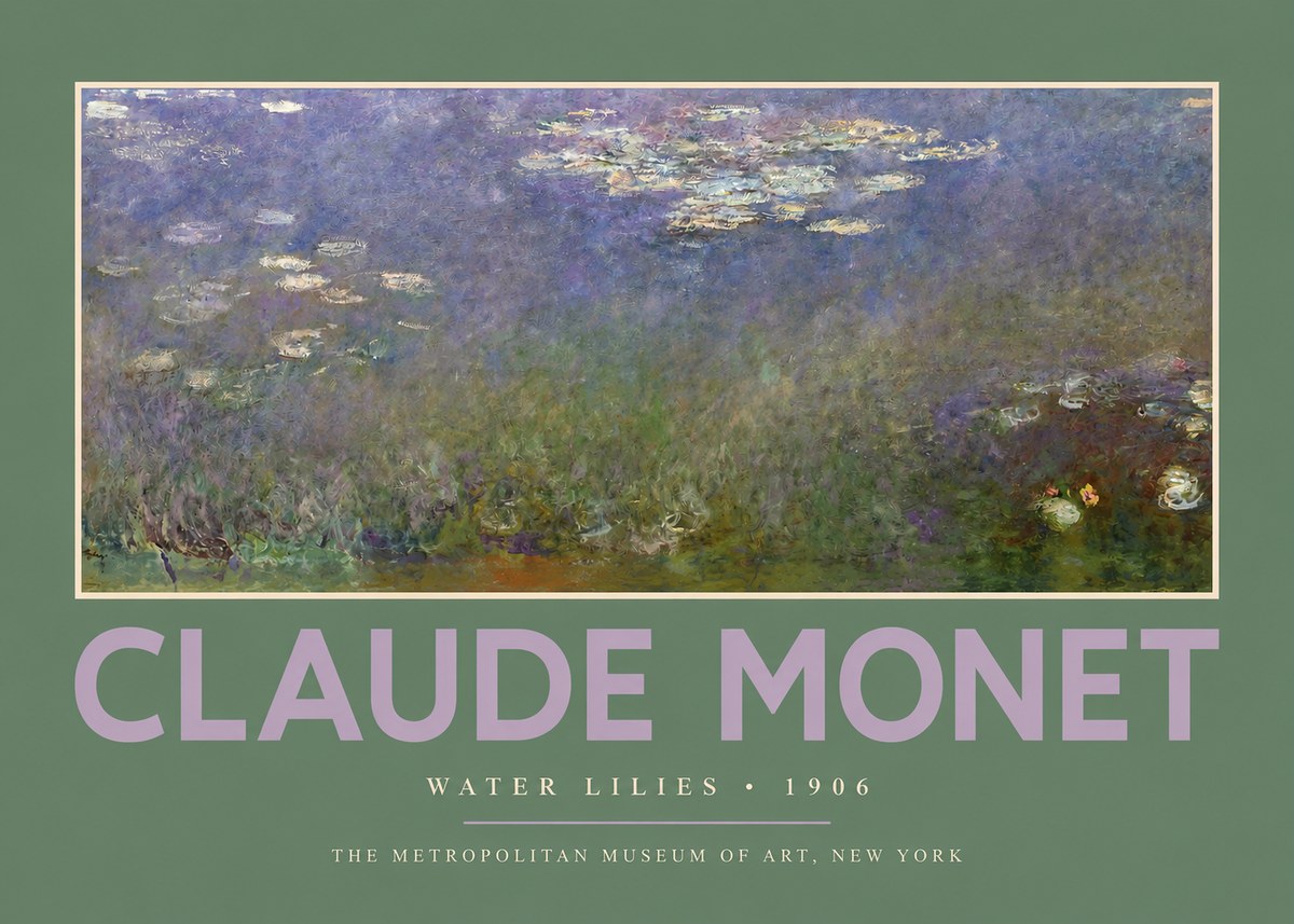 Monet Water Lilies - 1906 No2 - Juliste