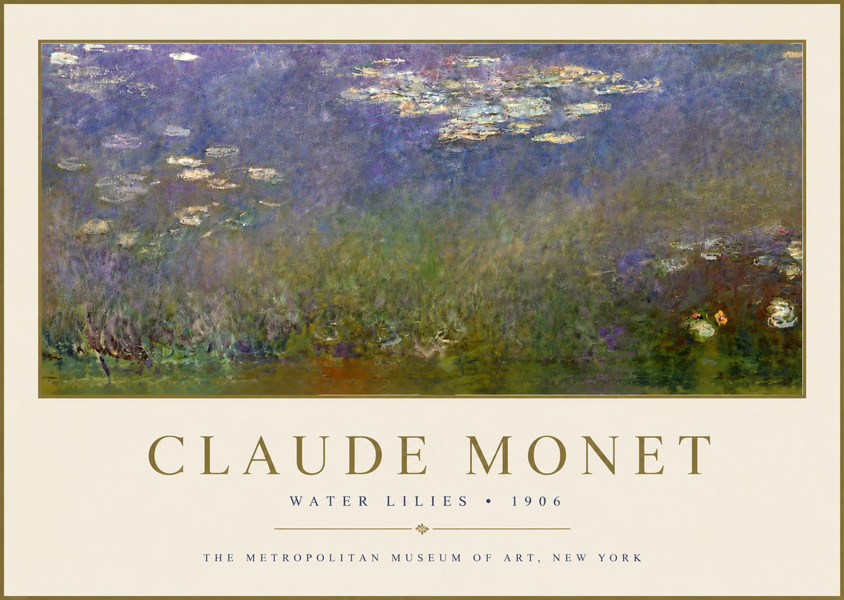 Monet Water Lilies - 1906 No5 - Juliste
