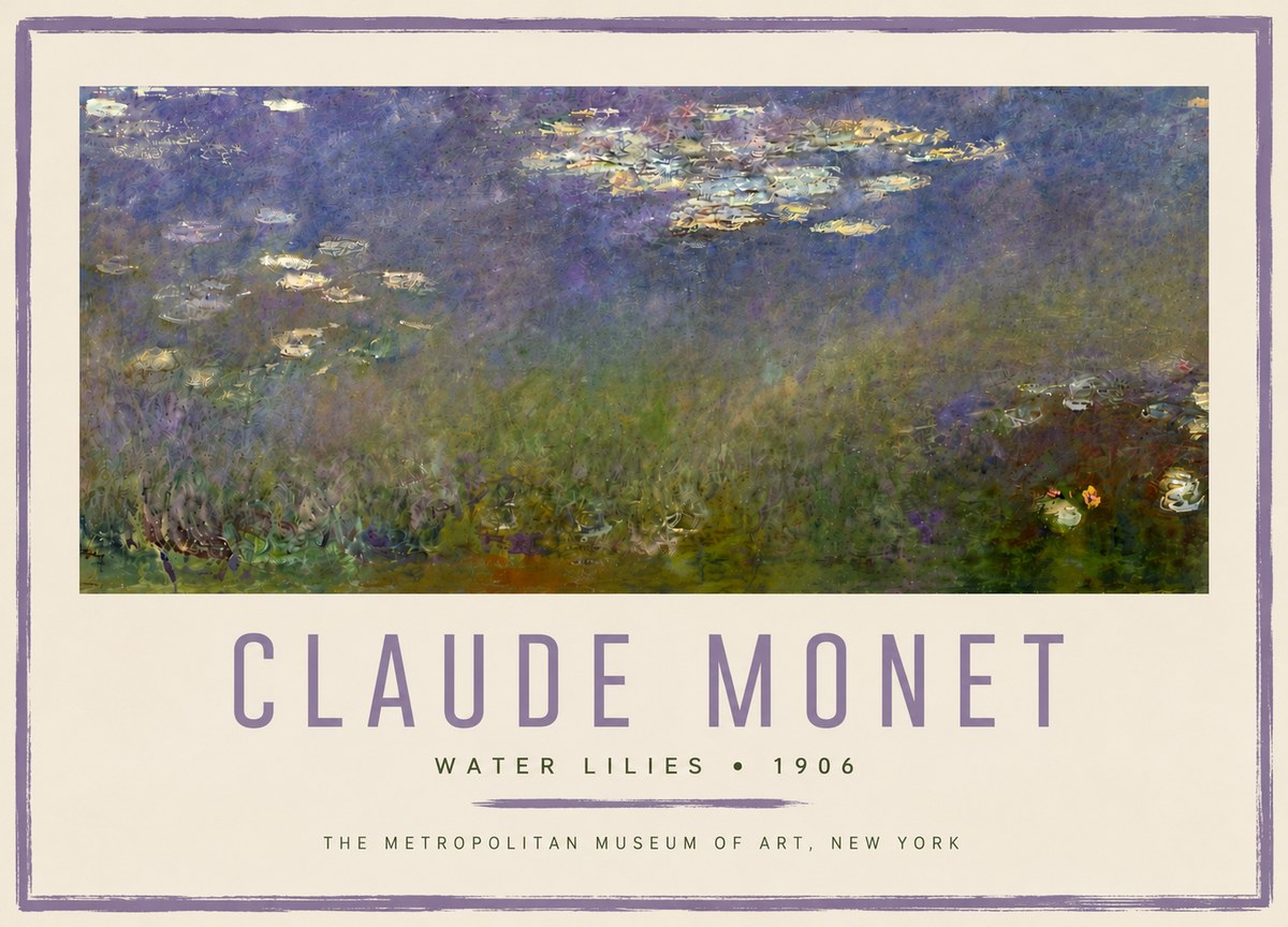 Monet Water Lilies - 1906 No6 - Juliste