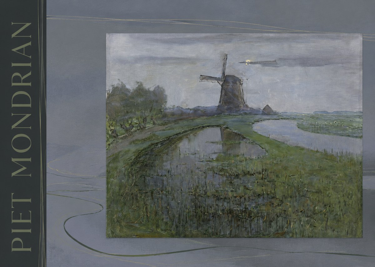 Piet Mondrian Windmill by the Water II No4 - Juliste