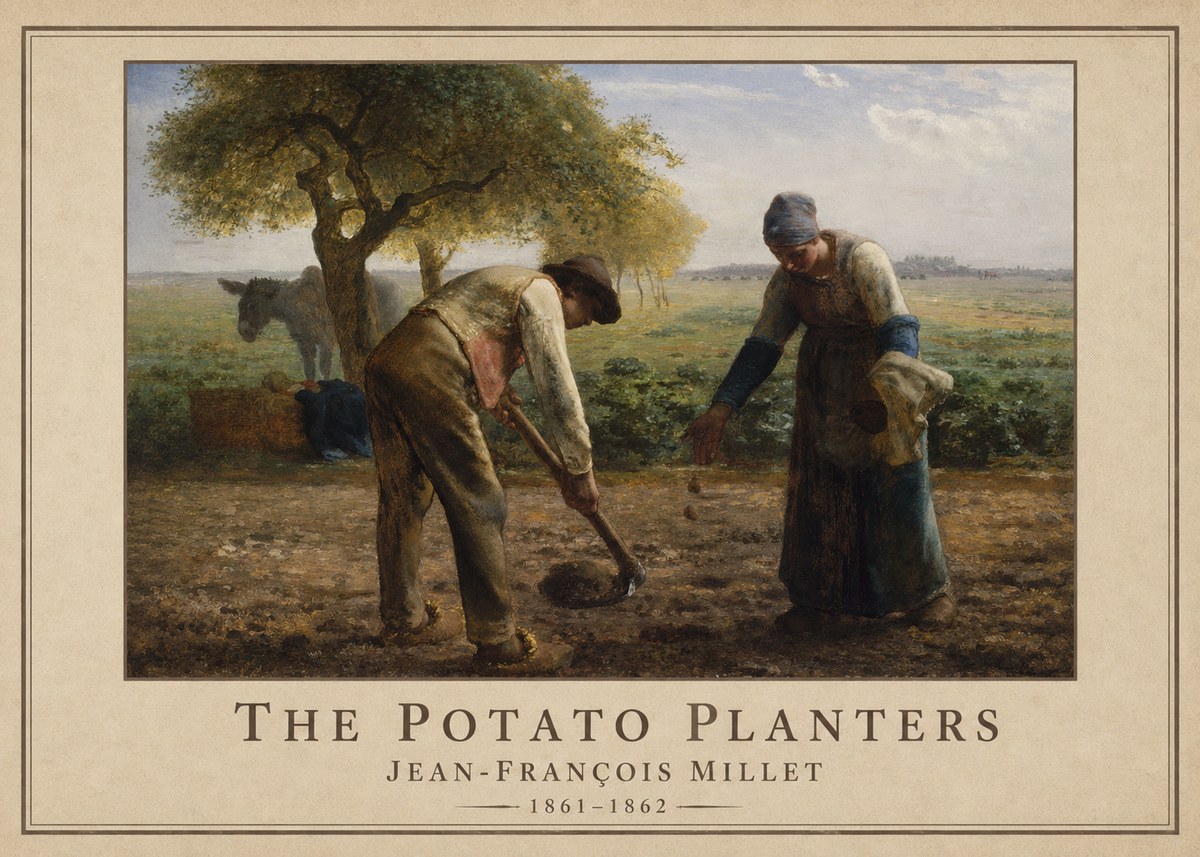 Jean-François Millet The Potato Planters No1 - Juliste