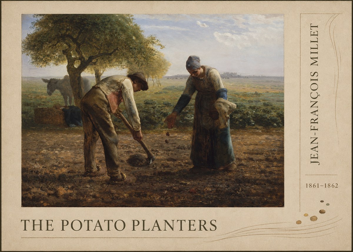 Jean-François Millet The Potato Planters No3 - Juliste