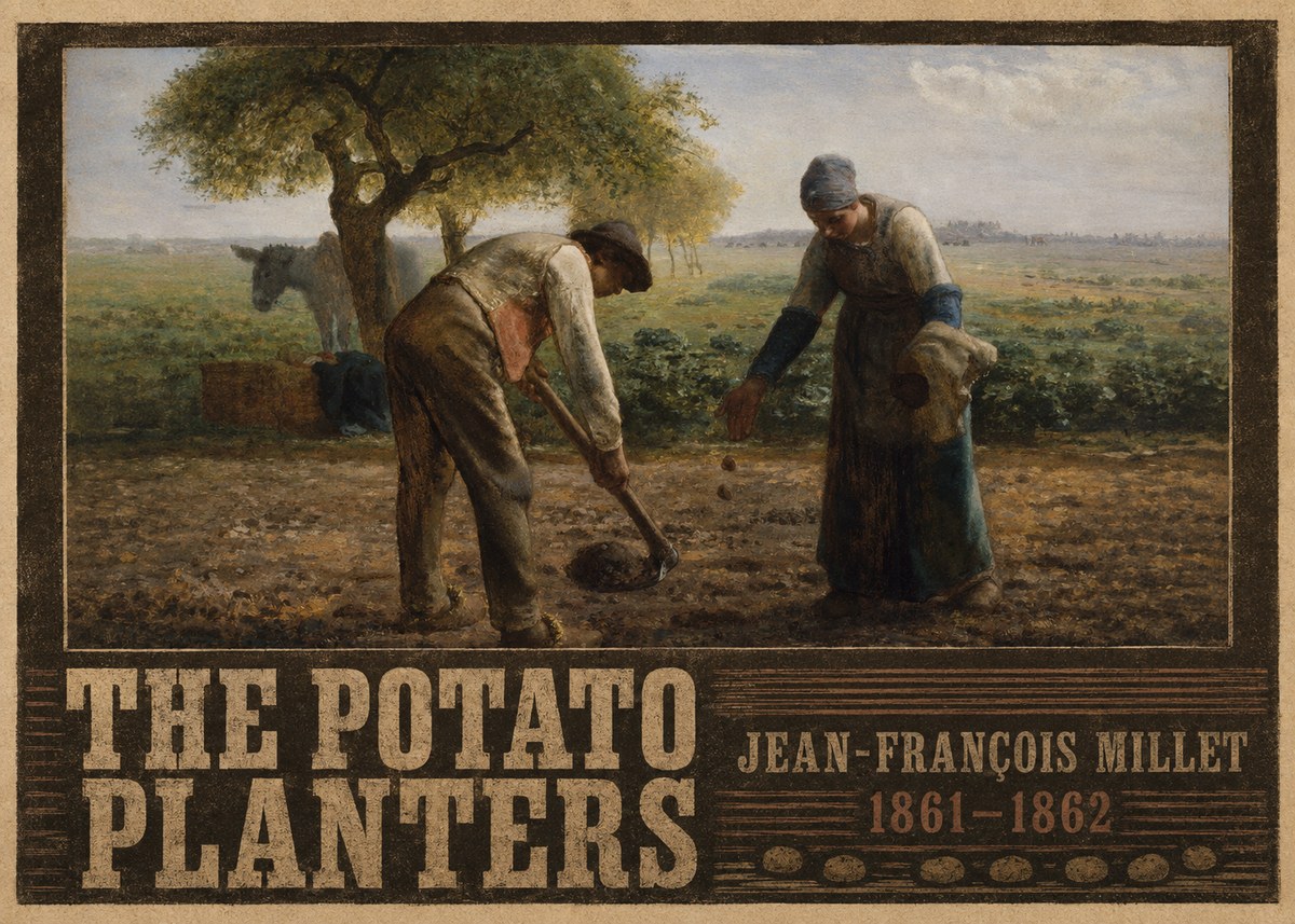 Jean-François Millet The Potato Planters No4 - Juliste