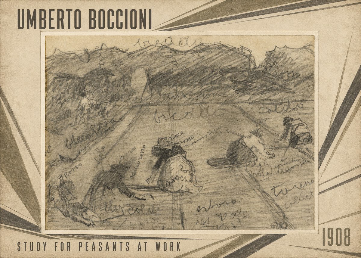 Umberto Boccioni Study for Peasants at Work No2 - Juliste