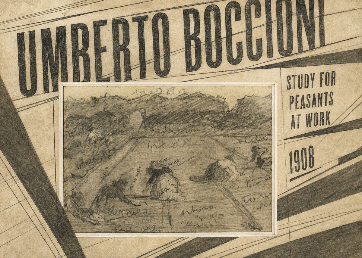 Umberto Boccioni Study for Peasants at Work No4 - Juliste