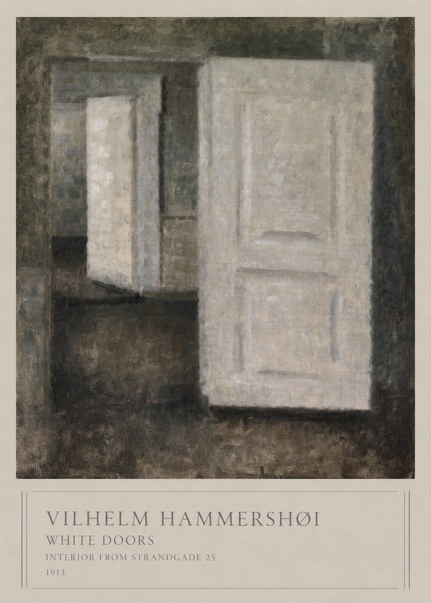 Vilhelm Hammershøi White Doors No1 - Juliste