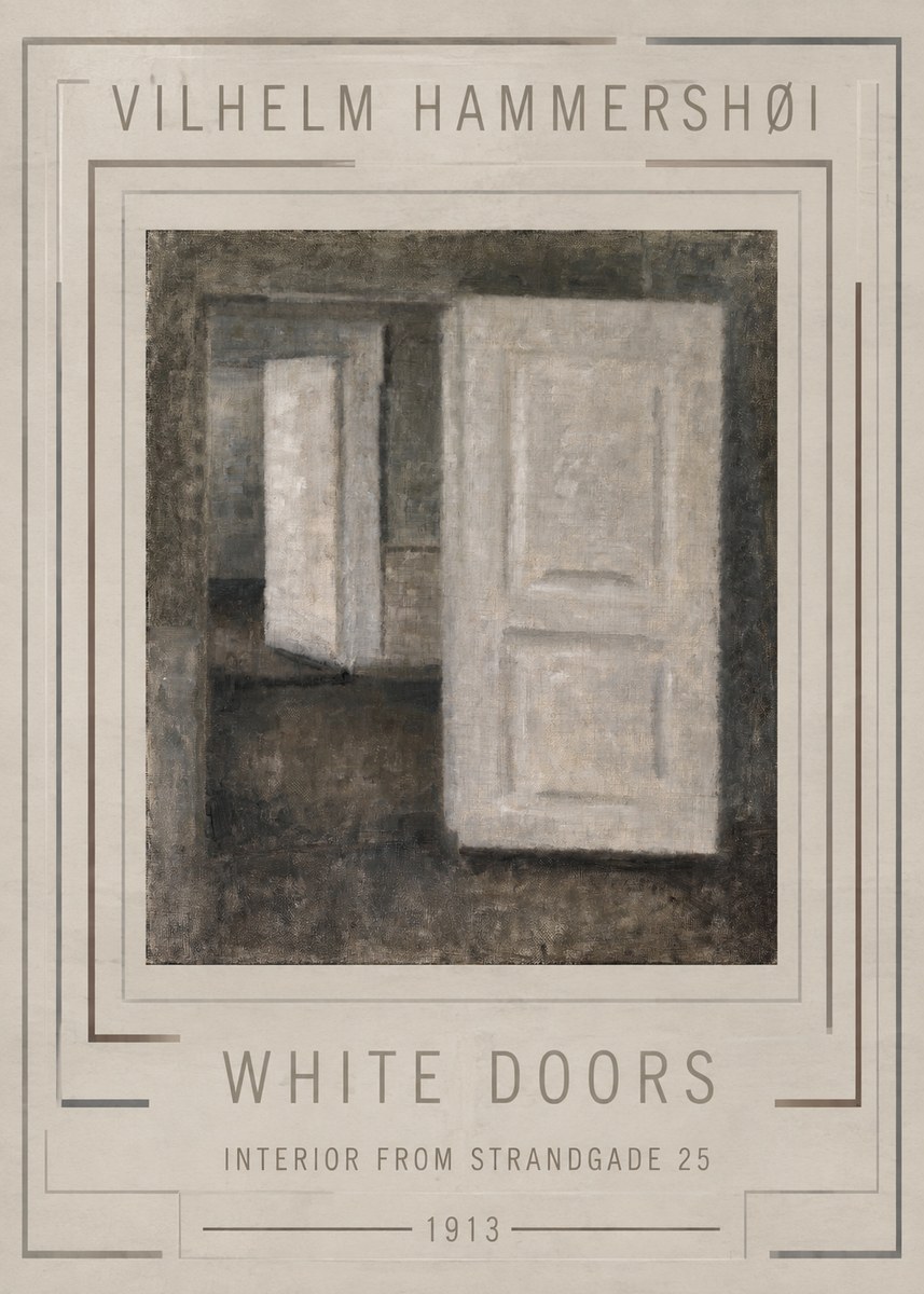 Vilhelm Hammershøi White Doors No6 - Juliste