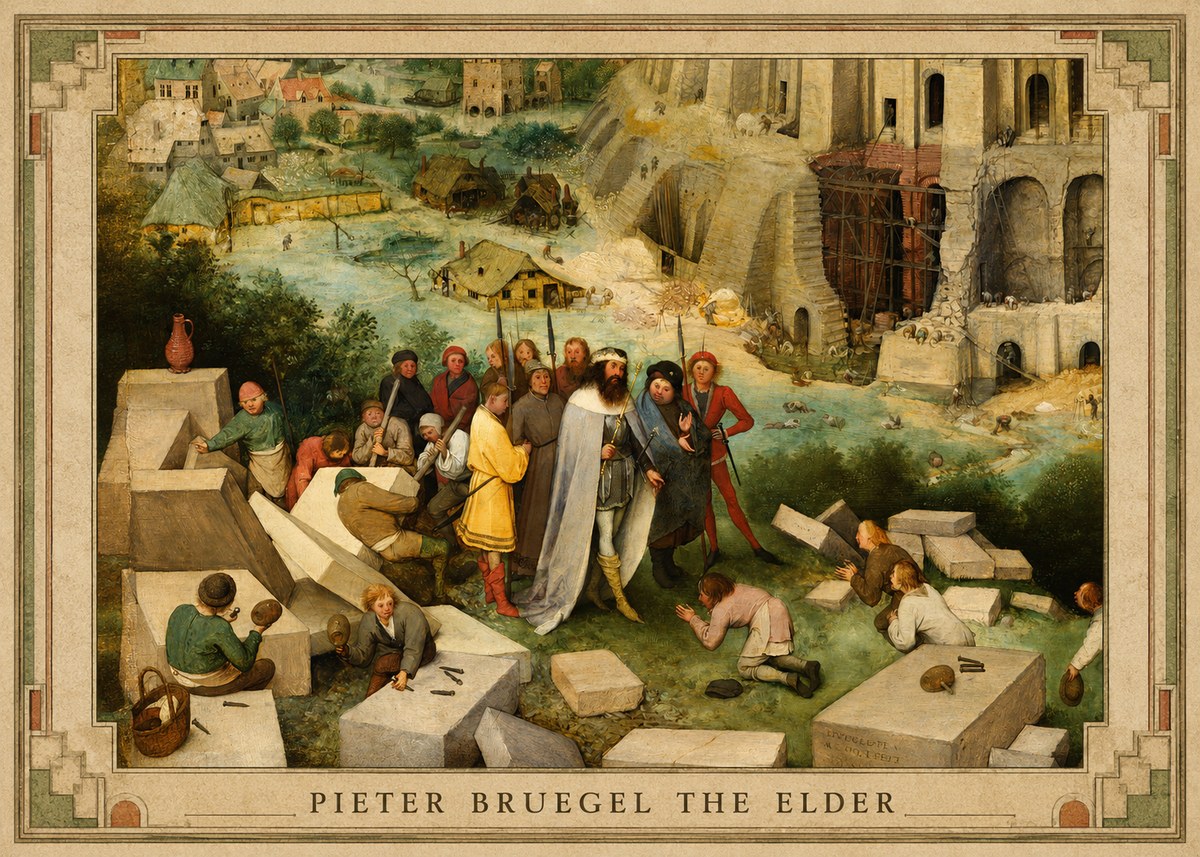 Pieter Bruegel The Tower of Babel XIV No1 - Juliste
