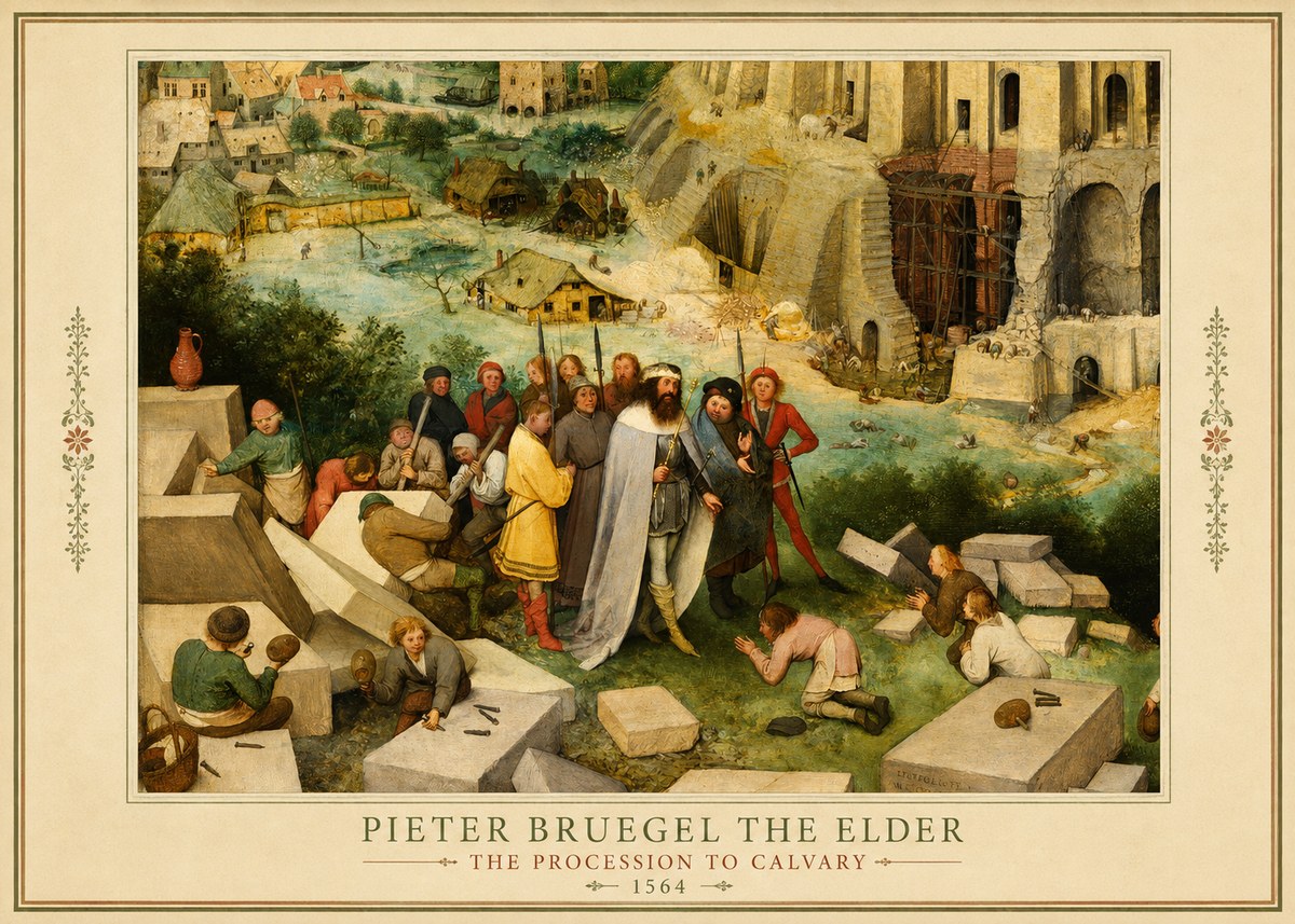 Pieter Bruegel The Tower of Babel XIV No5 - Juliste