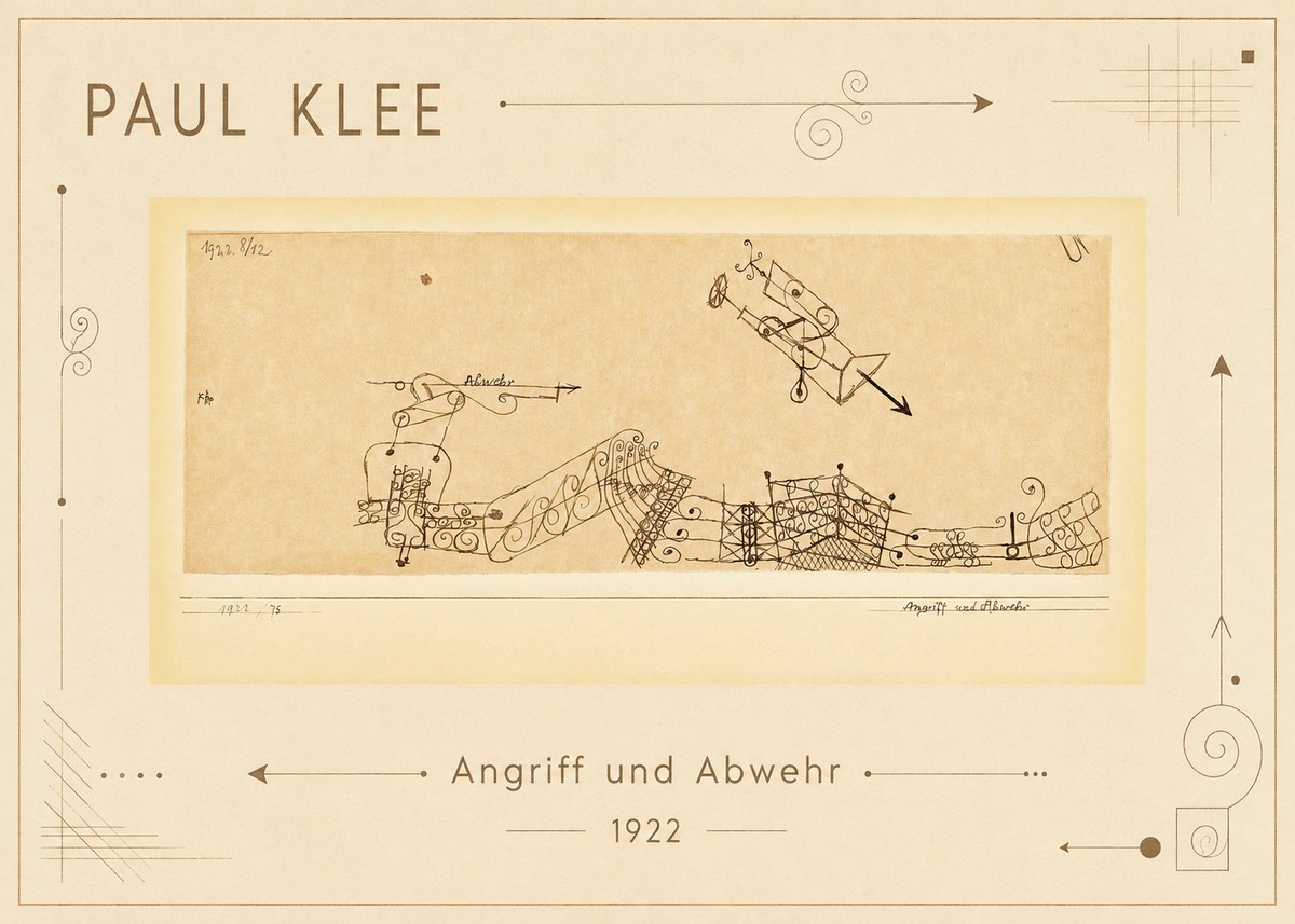 Paul Klee Angriff Und Abwehr No1 - Juliste
