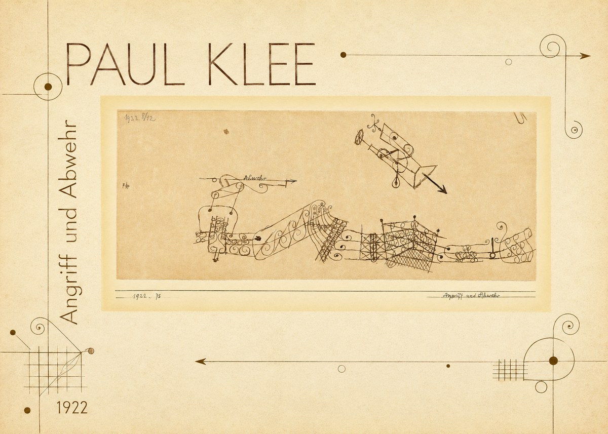 Paul Klee Angriff Und Abwehr No2 - Juliste