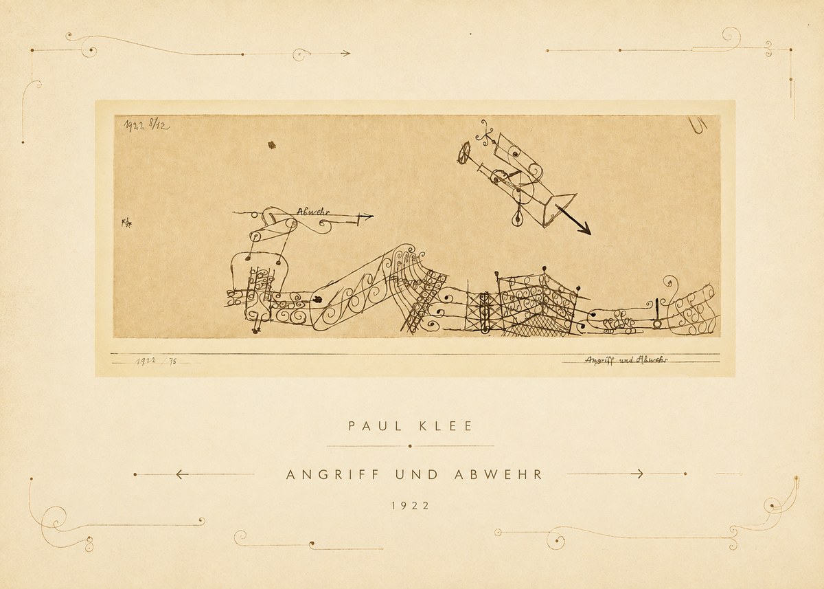 Paul Klee Angriff Und Abwehr No3 - Juliste